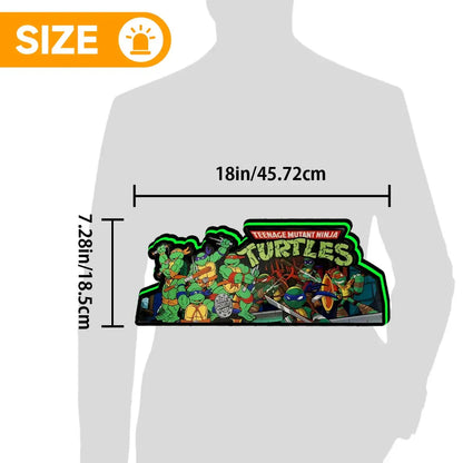 TMNT Teenage Mutant Ninja Turtle Pinball Topper, 3D Printed Lightbox Powered by USB Band Dimm Wall Art Decor Man's Cave FYLZGO Signs