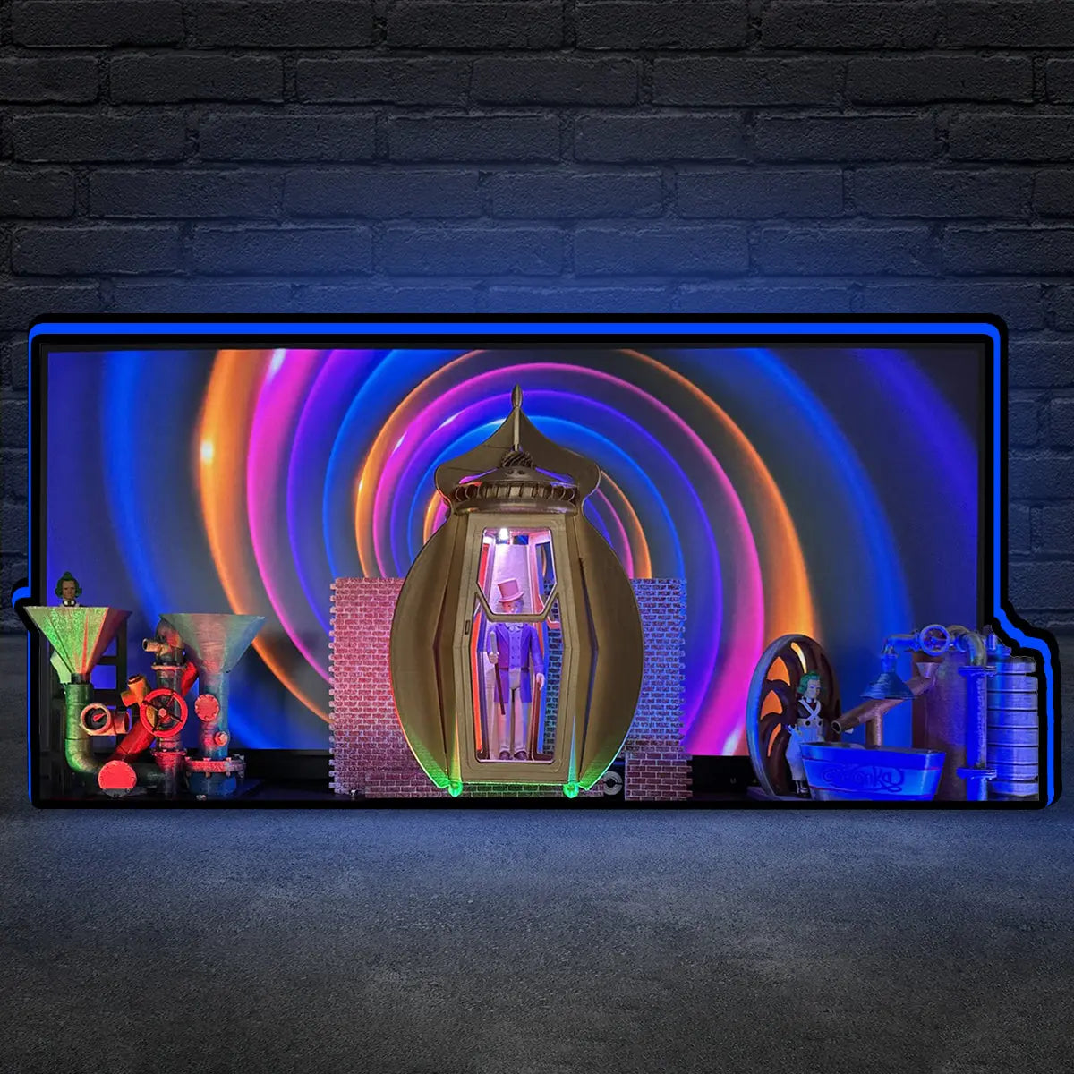 Willy Wonka and the Chocolate Factory Pinball Topper 3D LED Lightbox for JJP, Rock Your Game FYLZGO Signs