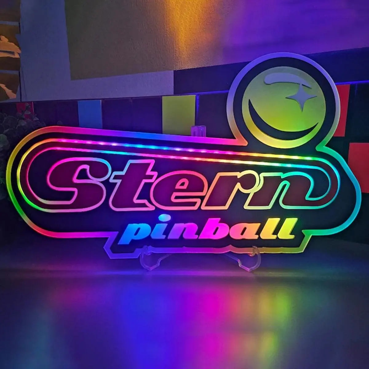 Pinball Logo Sign w/ Changeable Animation Light | Led - Neon Game Room Wall, Desk & Shelf Art FYLZGO Signs
