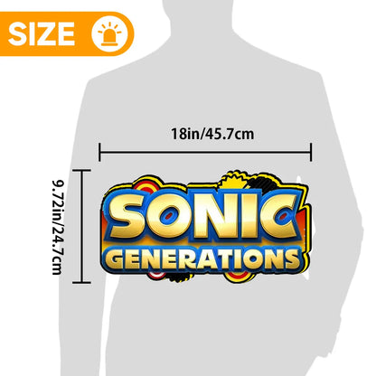 Sonic The Hedgehog Genesis 30th Anniversary 4" 3D Printed LED Lightbox Game Lightbox FYLZGO Signs