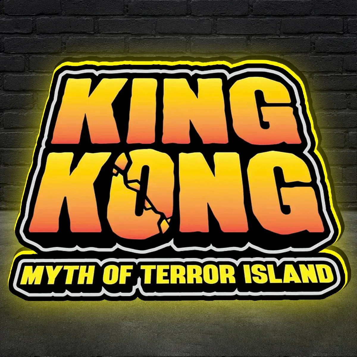 King Kong Logo LED Sign, 3D Printed, USB Powered & Full Dimmable FYLZGO Signs