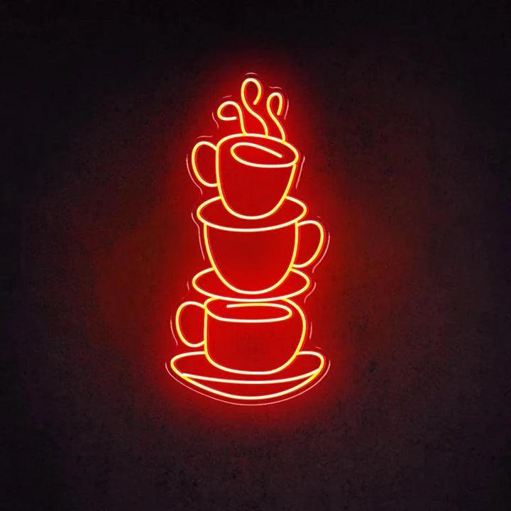 Coffee Cups Business Neon Sign - FYLZGO Signs