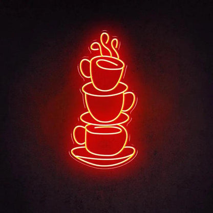 Coffee Cups Business Neon Sign - FYLZGO Signs