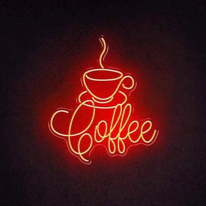 Coffee Warm Business Neon Sign - FYLZGO Signs