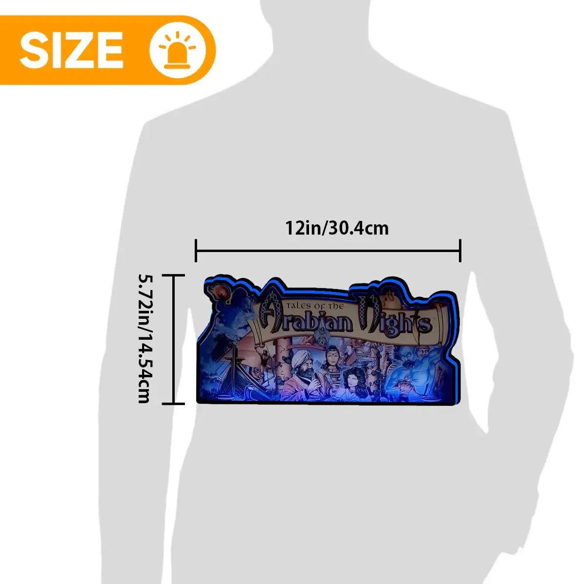 Tales of the Arabian Nights Pinball Topper, 3D Lightbox Printed Lightbox Powered by USB Band Dimm Wall Art Decor Man's Cave FYLZGO Signs