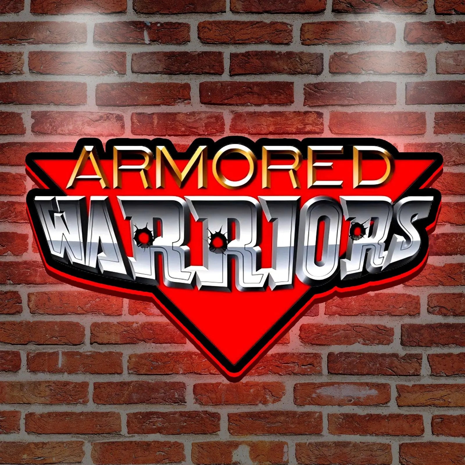 Armored Warrior 3D Printed LED Lightbox for Gaming Room Decor FYLZGO Signs