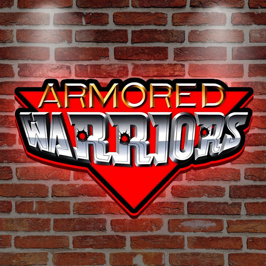 Armored Warrior 3D Printed LED Lightbox for Gaming Room Decor FYLZGO Signs