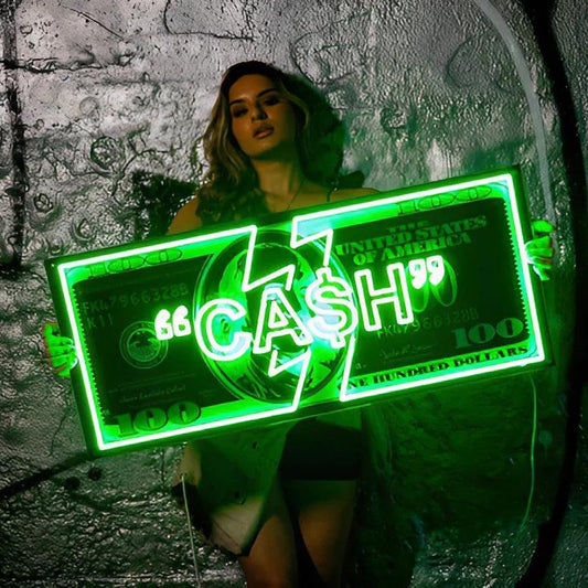 UV Cash Neon Sign | Motivational Inspiration Illuminated - FYLZGO Signs