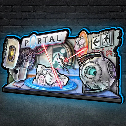 Portal Pinball Topper, 3D Printed Lightbox Powered by USB Band Dimm for Multimorphic Pinball Machine, Wall Art Decor Man's Cave FYLZGO Signs