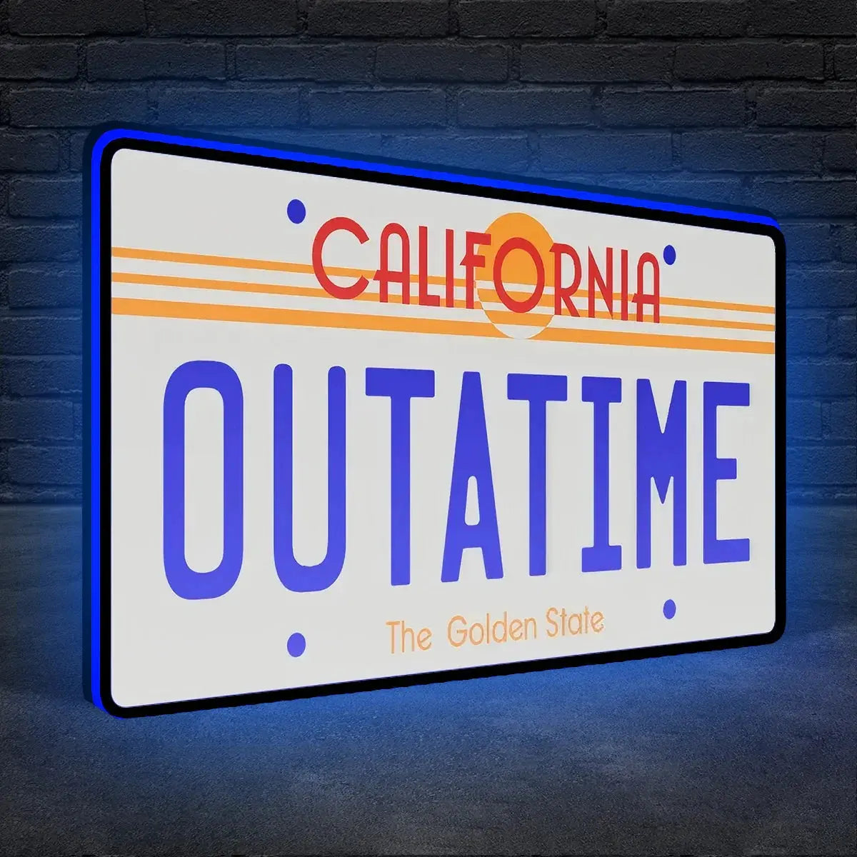 Back To The Future Outatime License Plate Led lightbox for Pinball Machine, 3D Printed Lightbox USB Powered & Full Dimmable FYLZGO Signs