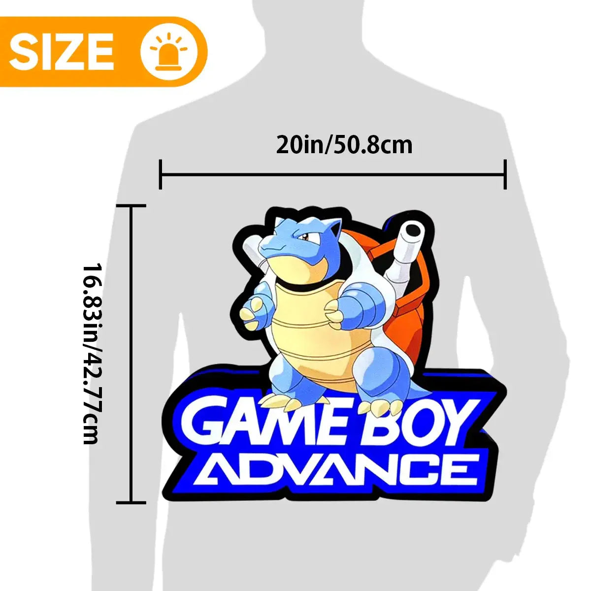 Gameboy advance Pokemon Blue Version LED Light Box, Perfect for Game Room FYLZGO Signs