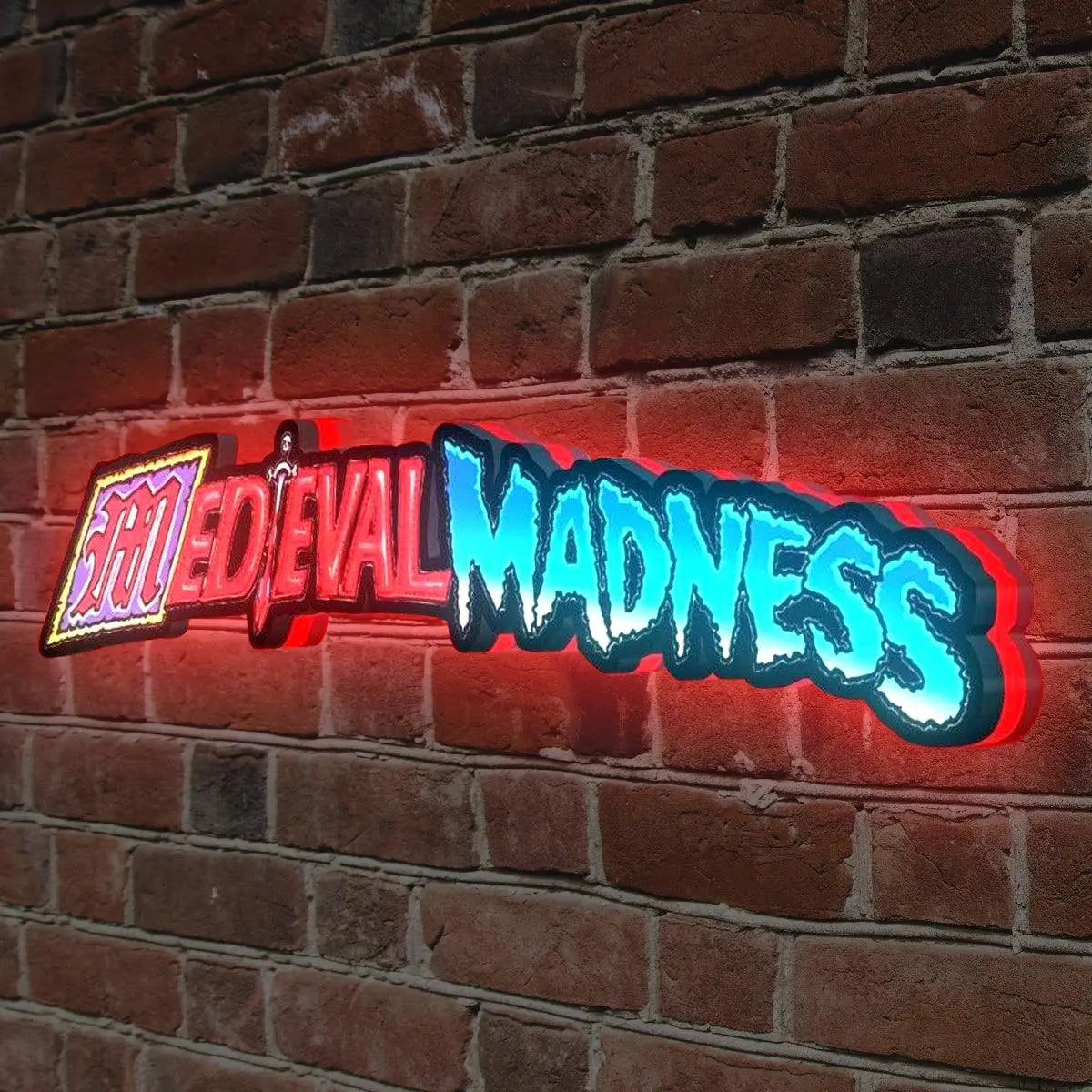 Medieval Madness Sign Pinball Topper LED Light Box, Game Room Decor,  Enhance Your Game Room, Perfect for Game Room or Pinball Machine FYLZGO Signs