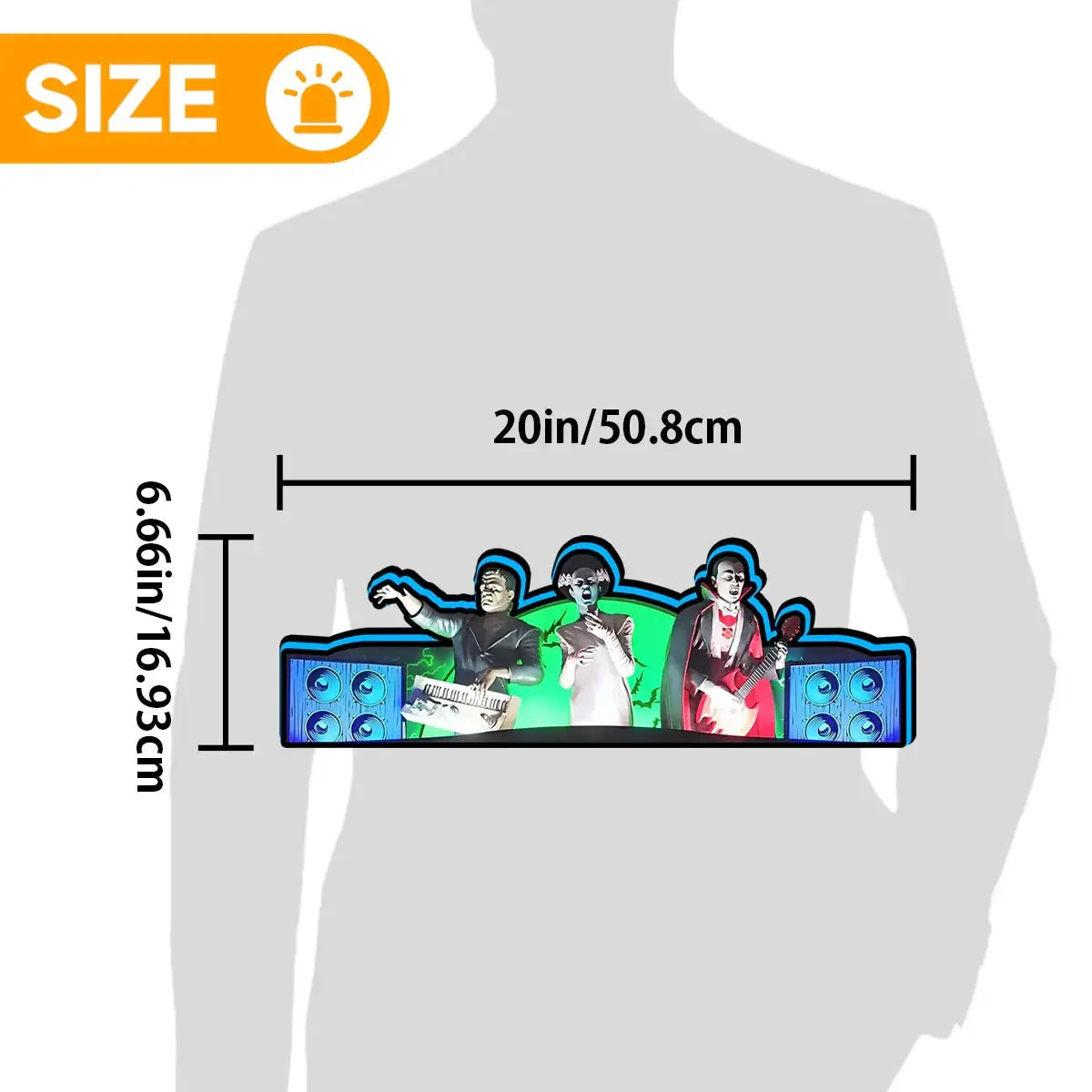 Monster Bash LE Topper for Chicago Gaming factory Pinball Machine, 3D Printed Lightbox USB Powered & Full Dimmable FYLZGO Signs