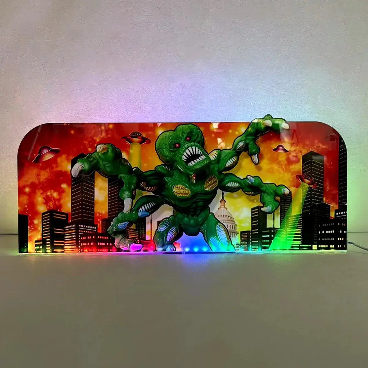 Attack from Mars Pinball Acrylic LED Topper, for CGC Pinball Machine, Arcade 1up Pinball Topper FYLZGO Signs