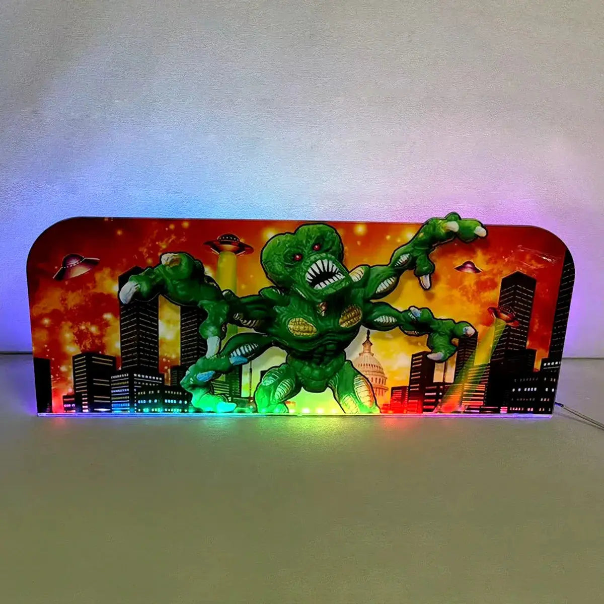 Attack from Mars Pinball Acrylic LED Topper, for CGC Pinball Machine, Arcade 1up Pinball Topper FYLZGO Signs