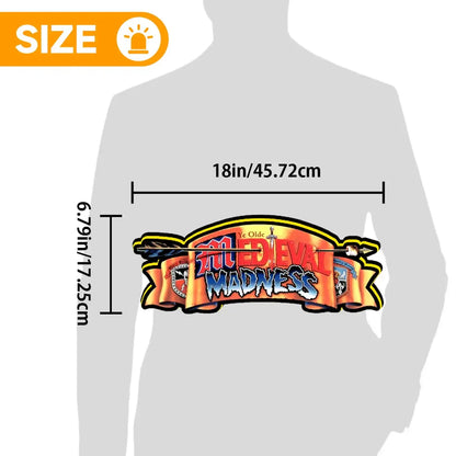 Medieval Madness Logo Led lightbox for Pinball Machine, 3D Printed Lightbox USB Powered & Full Dimmable FYLZGO Signs