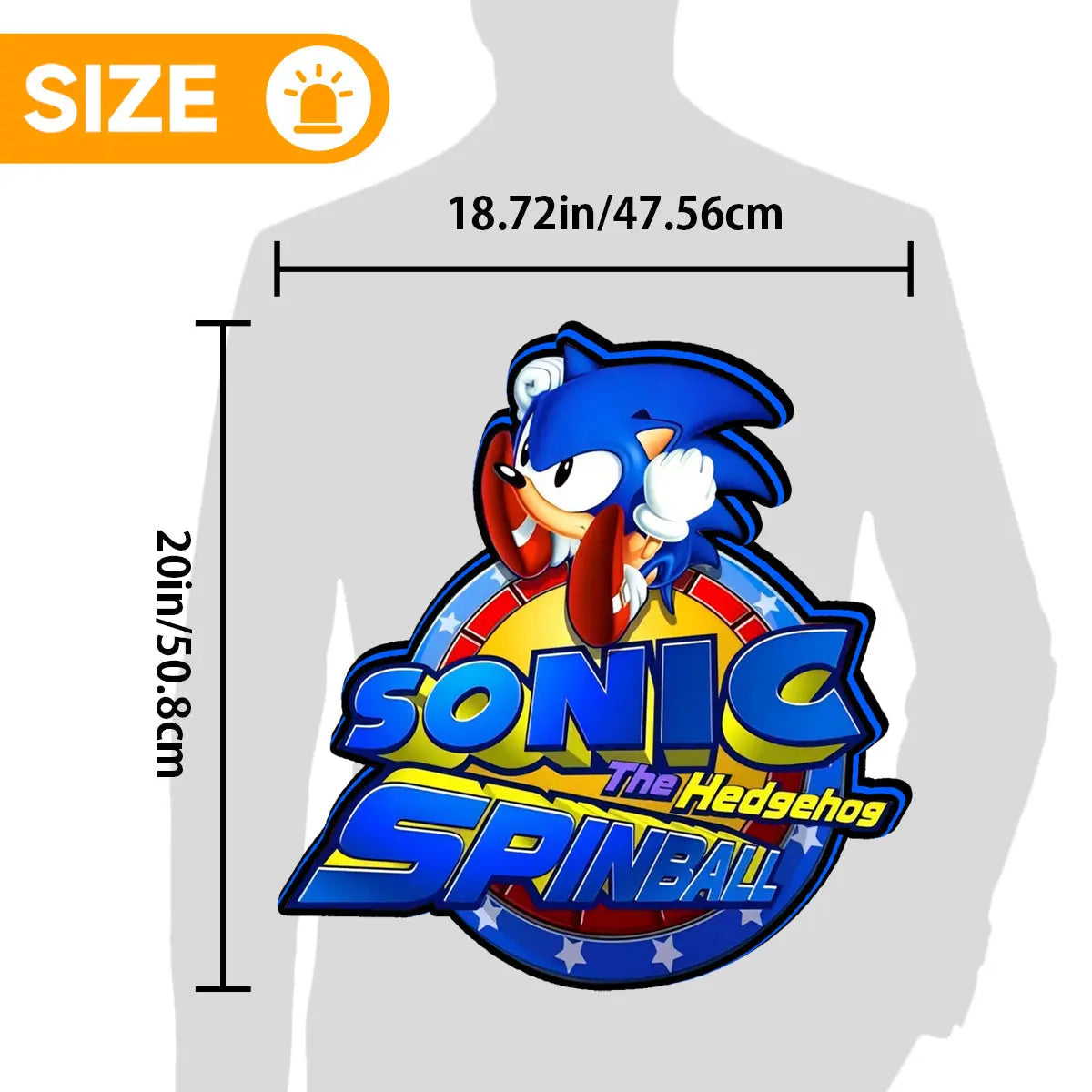 Sonic The Hedgehog Spinball 3D Printed LED Lightbox Game Lightbox FYLZGO Signs