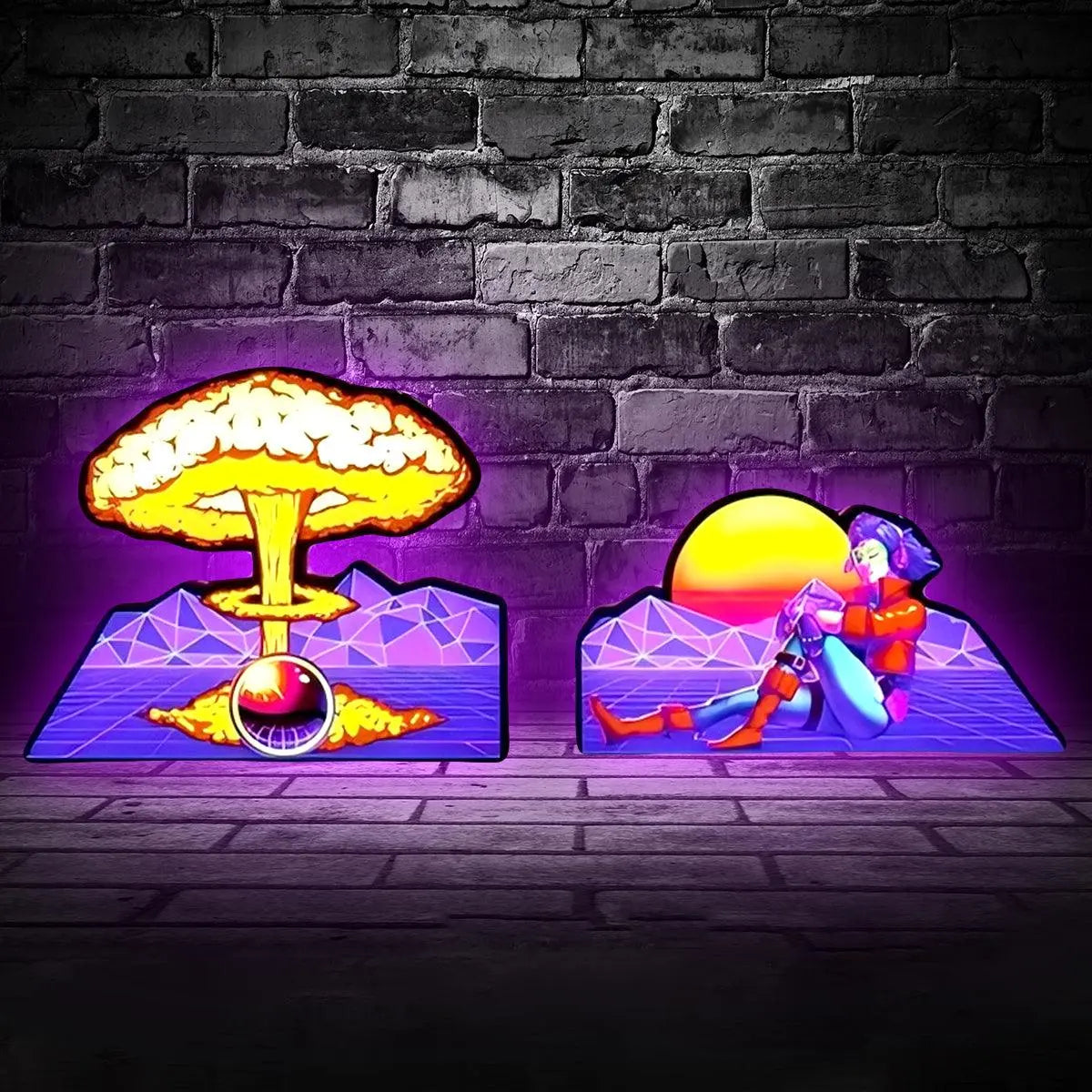 Total nuclear annihilation Pinball Topper (2pcs) LED - USB - Dimmeable, video game machine topper, pinball machine Accessories FYLZGO Signs