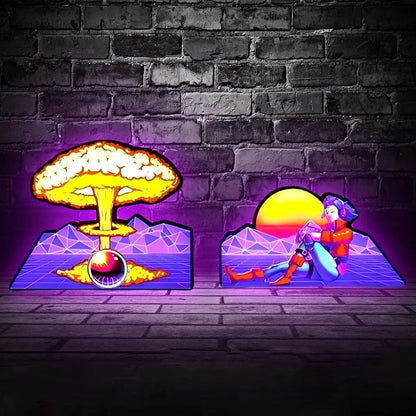 Total nuclear annihilation Pinball Topper (2pcs) LED - USB - Dimmeable, video game machine topper, pinball machine Accessories FYLZGO Signs