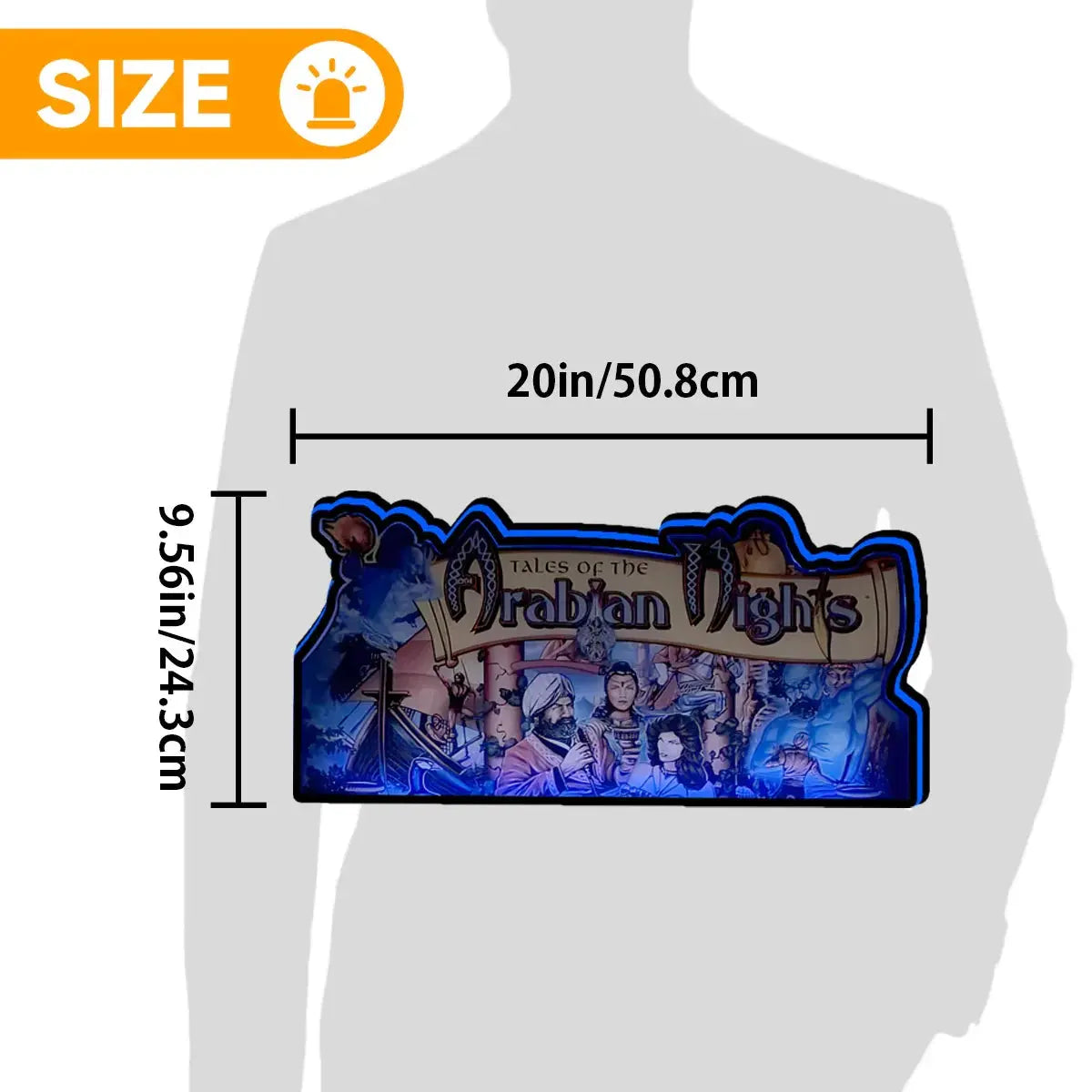 Tales of the Arabian Nights Pinball Topper, 3D Lightbox Printed Lightbox Powered by USB Band Dimm Wall Art Decor Man's Cave FYLZGO Signs