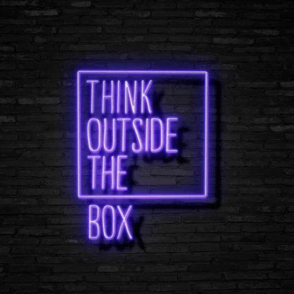 Think Outside The Box Neon Signs LED Sign Club