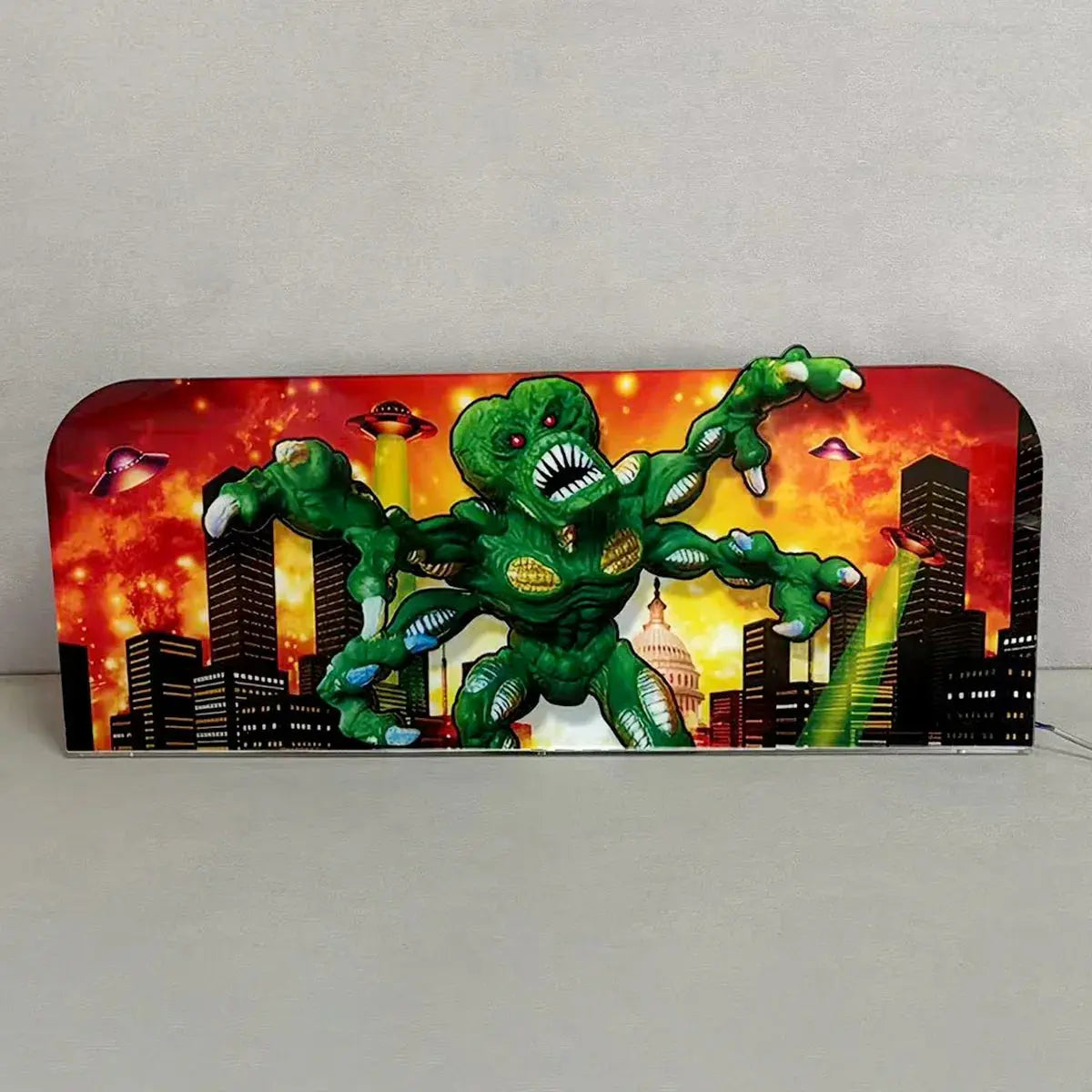 Attack from Mars Pinball Acrylic LED Topper, for CGC Pinball Machine, Arcade 1up Pinball Topper FYLZGO Signs