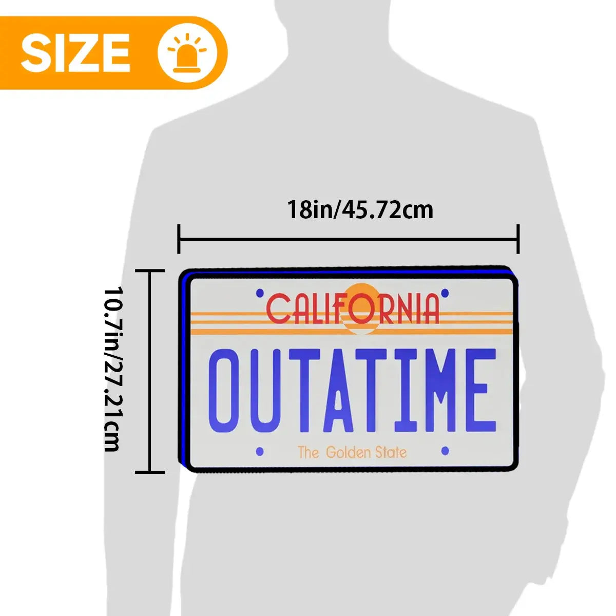 Back To The Future Outatime License Plate Led lightbox for Pinball Machine, 3D Printed Lightbox USB Powered & Full Dimmable FYLZGO Signs