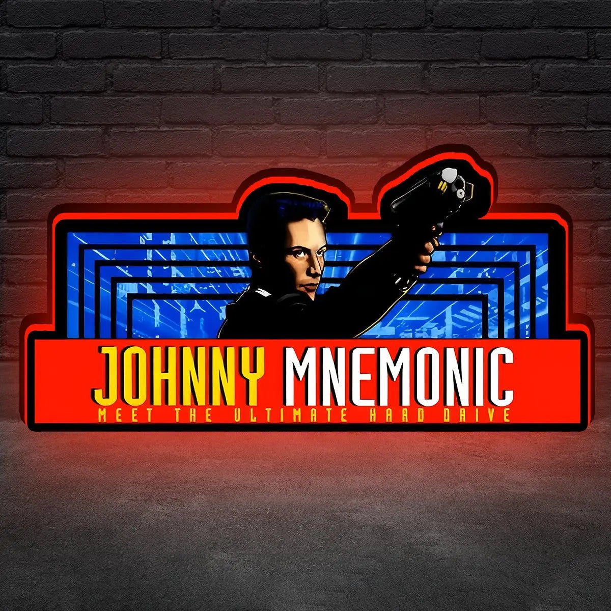 Johnny Mnemonic LOGO Pinball Topper LED Lightbox,  3D Printed Lightbox Rock Your Game FYLZGO Signs