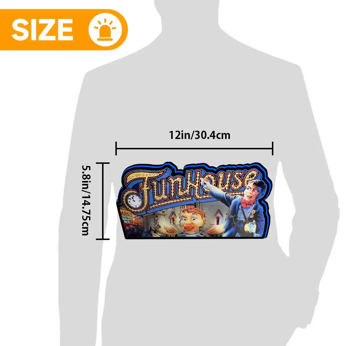 Funhouse Pinball Topper, 3D Printed Lightbox Powered by USB Band Dimm Wall Art Decor Man's Cave FYLZGO Signs