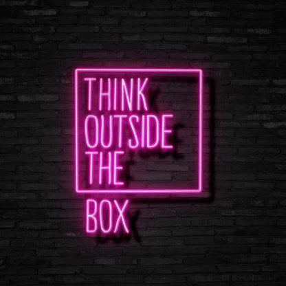 Think Outside The Box Neon Signs LED Sign Club