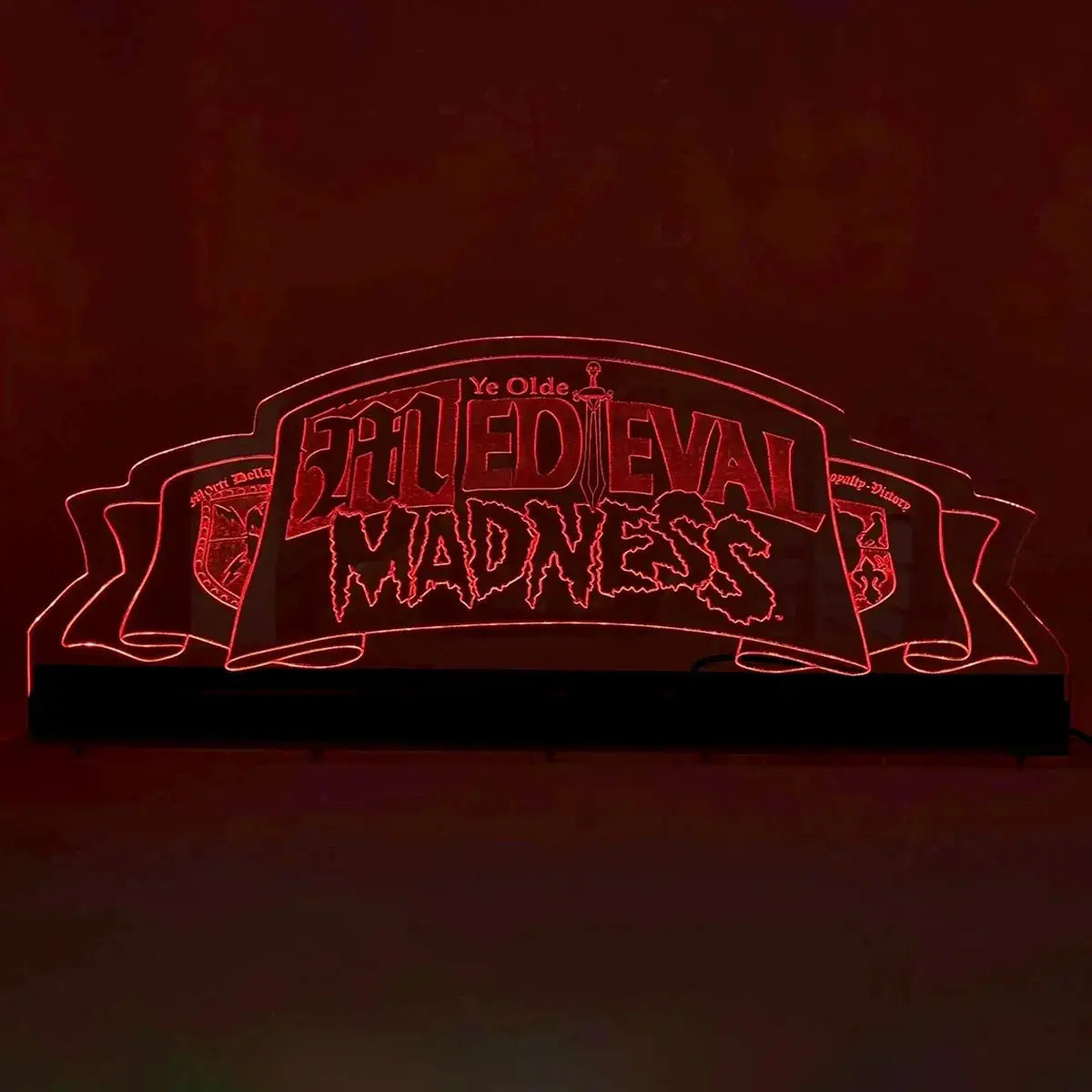 Medieval Madness topper Acrylic RGB LED Topper, for Pinball Machine, Pinball Topper FYLZGO Signs