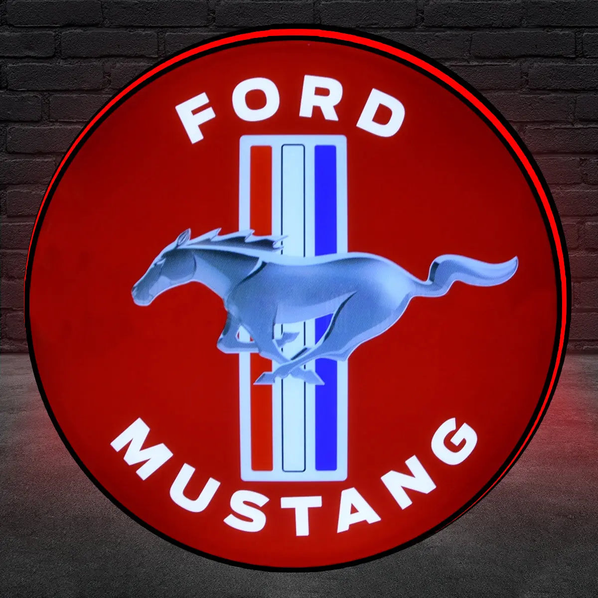 Ford Mustang Logo Custom 3D LED Topper Printed Lightbox FYLZGO Signs