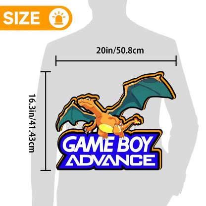Gameboy advance Pokemon Red Version Rouge Feu LED Light Box, Perfect for Game Room FYLZGO Signs