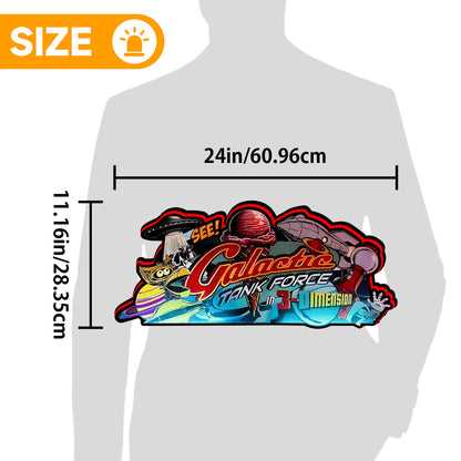 Galactic Tank Force Pinball Topper 3D LED Lightbox, for American Pinball Machine Decor, Perfect for Game Room NEOUNIK Signs