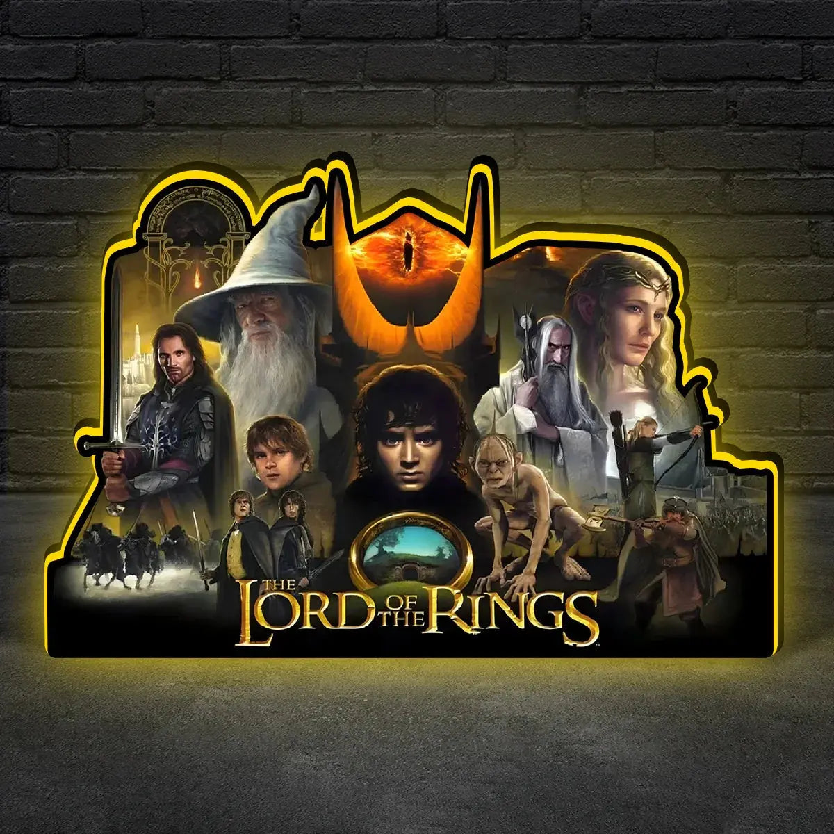 The Lord of the Rings Pinball Topper LED Lightbox for  Pinball Machine, 3D Printed Lightbox Rock Your Game FYLZGO Signs