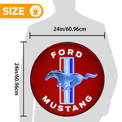 Ford Mustang Logo Custom 3D LED Topper Printed Lightbox FYLZGO Signs