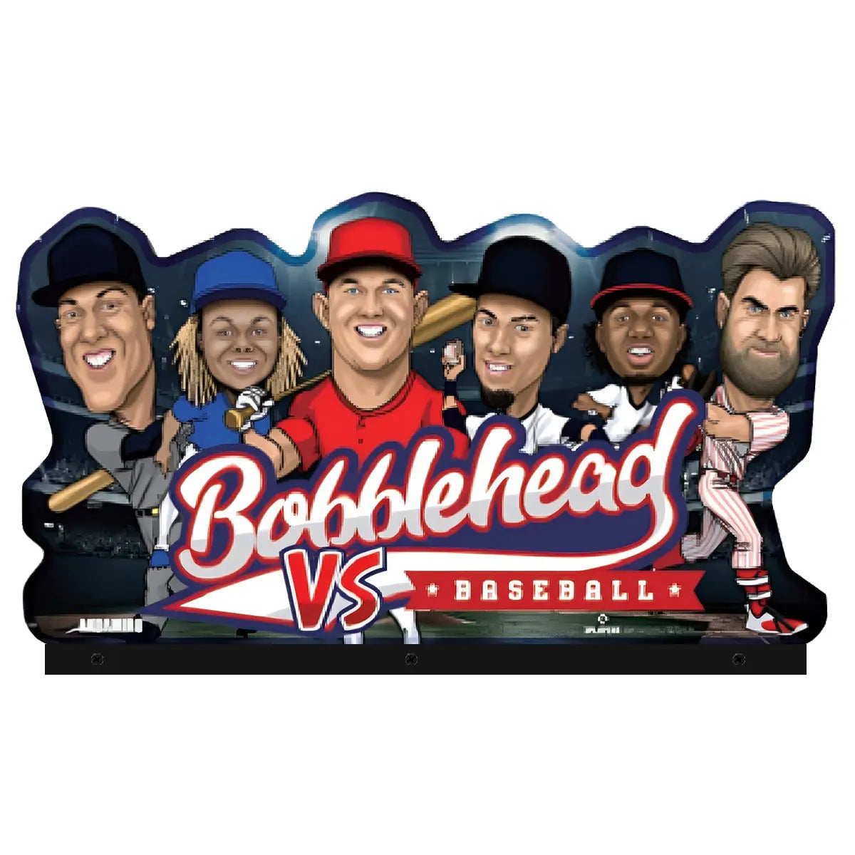 Bobblehead Baseball VS. by Andamiro 3D Acrylic RGB LED Topper, For Arcade Game Room Decor, Mans Cave Decor FYLZGO Signs