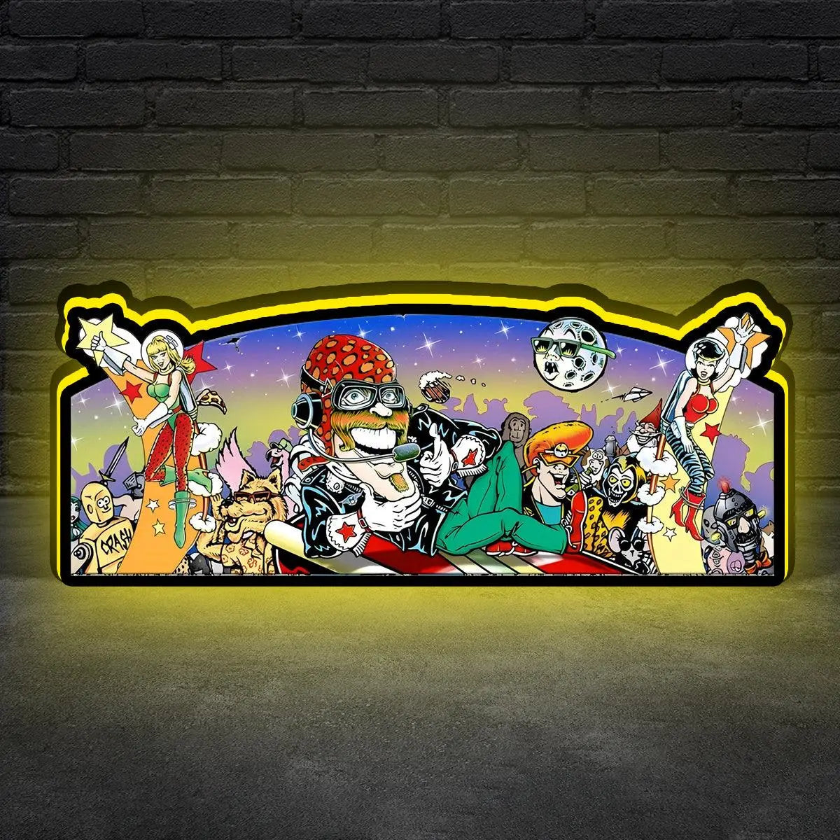 DR. Dude Pinball Topper LED Lightbox,  Party Zone 3D Printed Lightbox Rock Your Game FYLZGO Signs