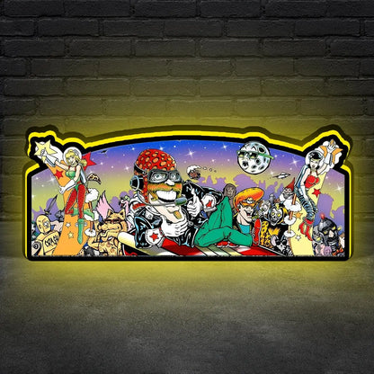 DR. Dude Pinball Topper LED Lightbox,  Party Zone 3D Printed Lightbox Rock Your Game FYLZGO Signs