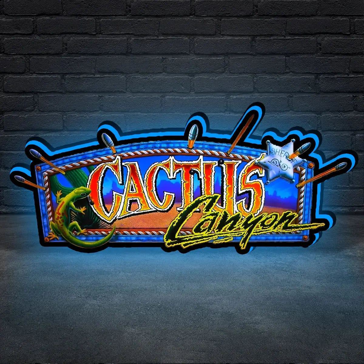 Cactus Canyon Remake Pinball Topper, Video Game Machine LED Lightbox , Pinball Arcade Decor,  Special Edition Topper for CGC Pinball Machine FYLZGO Signs