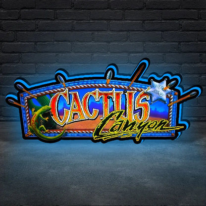 Cactus Canyon Remake Pinball Topper, Video Game Machine LED Lightbox , Pinball Arcade Decor,  Special Edition Topper for CGC Pinball Machine FYLZGO Signs