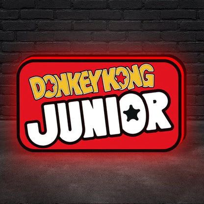 Donkey Kong Junior 3D Printed LED Lightbox for Gaming Room Decor, Classic Arcade Gaming Lightbox FYLZGO Signs