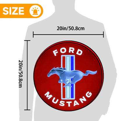 Ford Mustang Logo Custom 3D LED Topper Printed Lightbox FYLZGO Signs