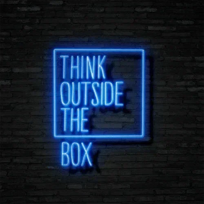 Think Outside The Box Neon Signs LED Sign Club