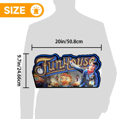 Funhouse Pinball Topper, 3D Printed Lightbox Powered by USB Band Dimm Wall Art Decor Man's Cave FYLZGO Signs