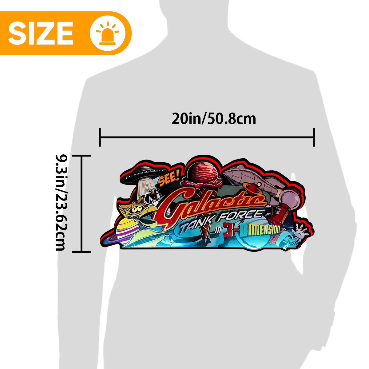Galactic Tank Force Pinball Topper 3D LED Lightbox, for American Pinball Machine Decor, Perfect for Game Room NEOUNIK Signs