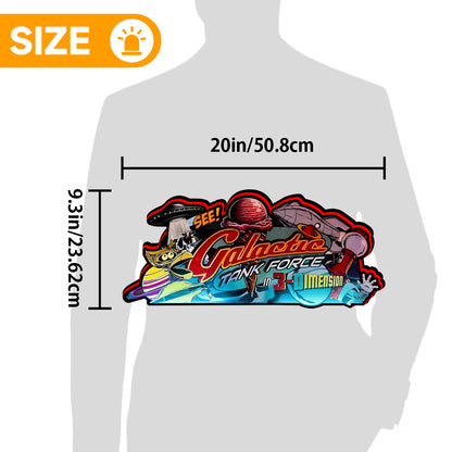 Galactic Tank Force Pinball Topper 3D LED Lightbox, for American Pinball Machine Decor, Perfect for Game Room NEOUNIK Signs