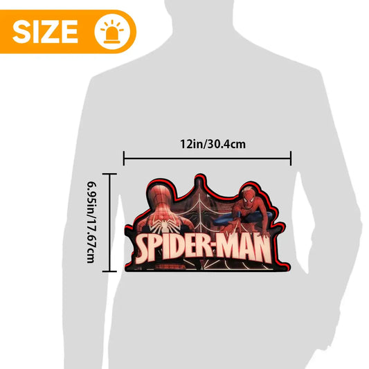 Spider-Man 3D Printed Lightbox Powered by USB Band Dimm Wall Art Decor Man's Cave FYLZGO Signs