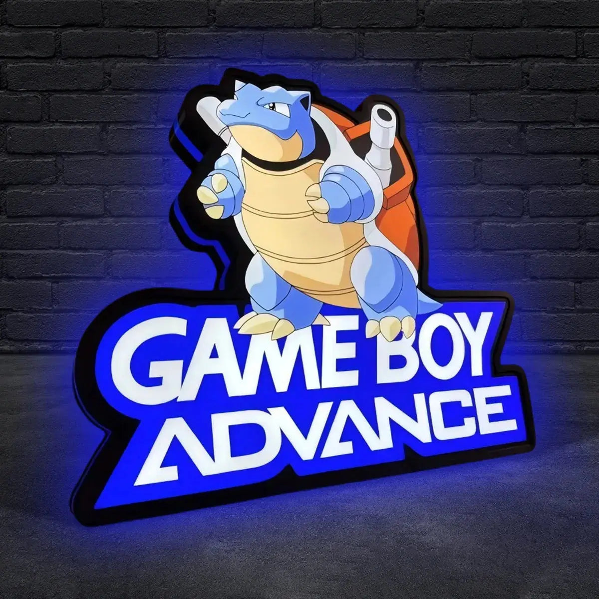 Gameboy advance Pokemon Blue Version LED Light Box, Perfect for Game Room FYLZGO Signs
