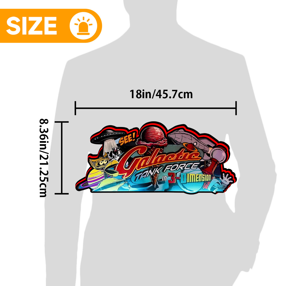 Galactic Tank Force Pinball Topper 3D LED Lightbox, for American Pinball Machine Decor, Perfect for Game Room NEOUNIK Signs